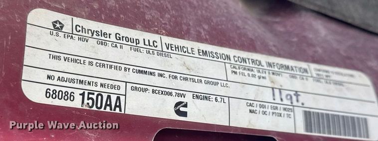 image for item DU6908 2011 Dodge Ram 2500 Crew Cab pickup truck