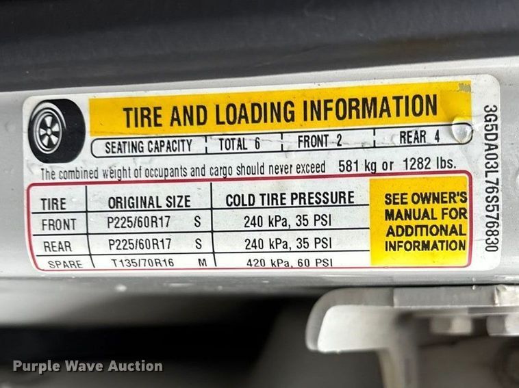 image for item EA4472 2006 Buick Rendezvous SUV