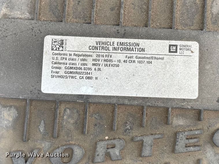 image for item EA4477 2016 GMC Savana G2500 van