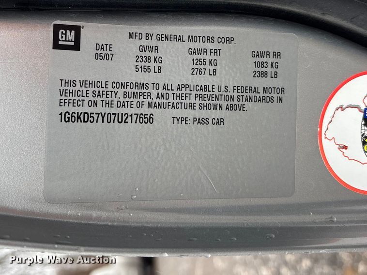 image for item EA4479 2007 Cadillac DTS 