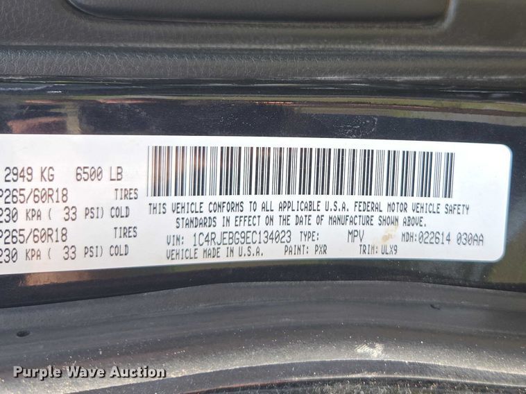 image for item EA5469 2014 Jeep Grand Cherokee SUV