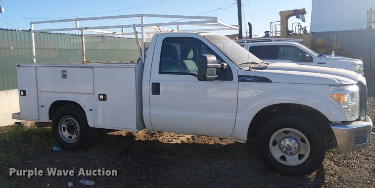 image for item EC1292 2015 Ford F250 Super Duty XL utility bed pickup truck
