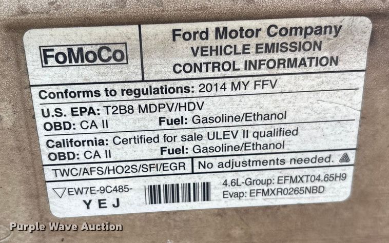 image for item EF1010 2014 Ford E150 van