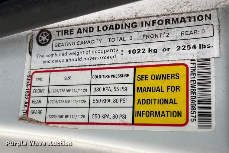 image for item EF1010 2014 Ford E150 van