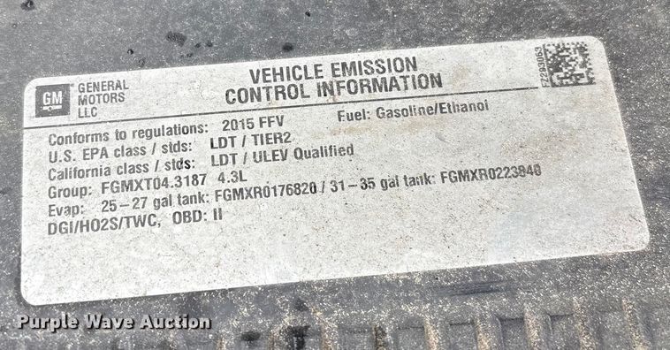 image for item EF1011 2015 Chevrolet Silverado 1500 pickup truck