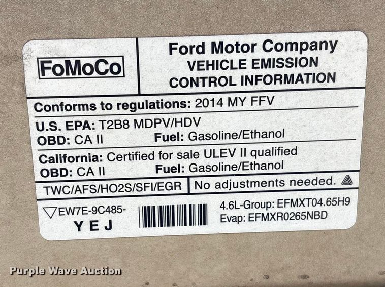 image for item EF1012 2014 Ford E150 van