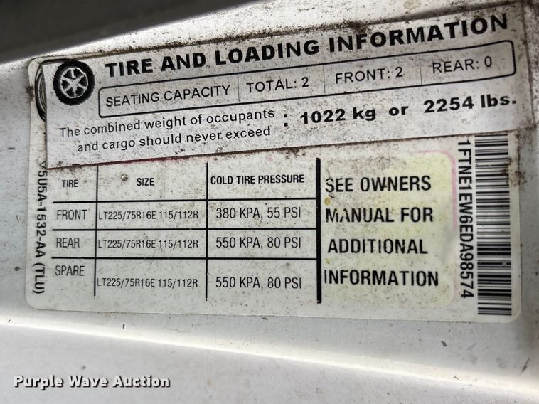 image for item EF1012 2014 Ford E150 van