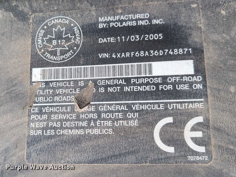 image for item EG2747 2003 Polaris Ranger utility vehicle