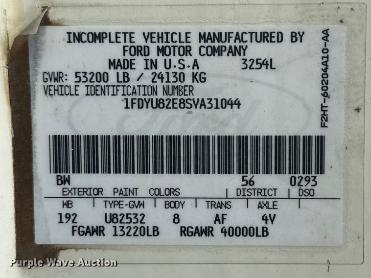 image for item EG8838 1995 Ford LT8000 applicator truck