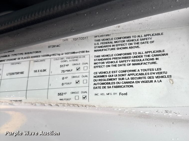 image for item EM5024 2018 Starcraft Ford E450 Super Duty shuttle bus