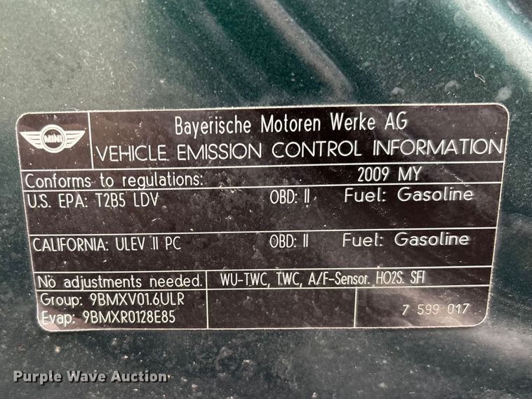 image for item EM5043 2009 Mini Cooper 