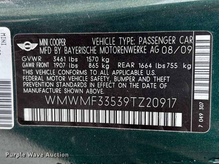 image for item EM5043 2009 Mini Cooper 