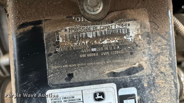 image for item EN5993 2012 John Deere XUV550 S4 utility vehicle