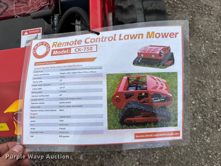 image for item EO4027 Capton 750 remote control lawn mower