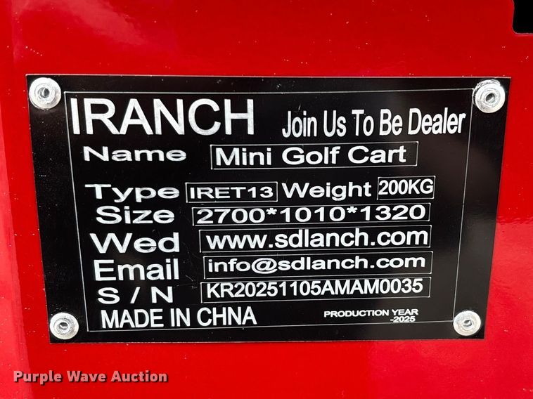 image for item EO4029 IRANCH IRET13 electric tricycle