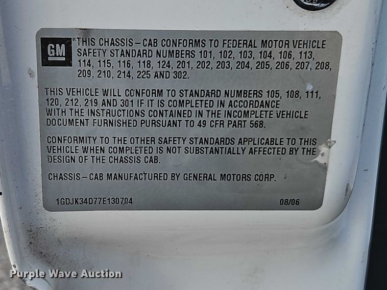 image for item EO7088 2007 GMC Sierra 3500 dump bed pickup truck