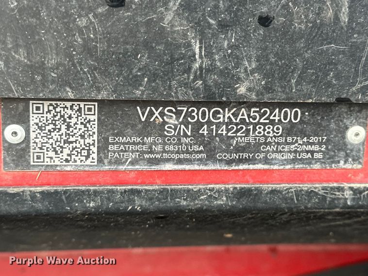 image for item EO7101 Exmark Vertex S series ZTR lawn mower