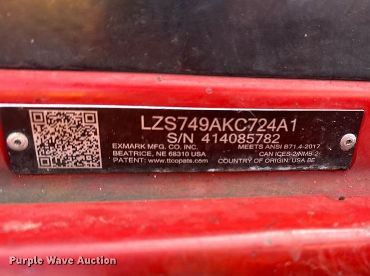 image for item EO7102 (4) Exmark Vertex ZTR lawn mower