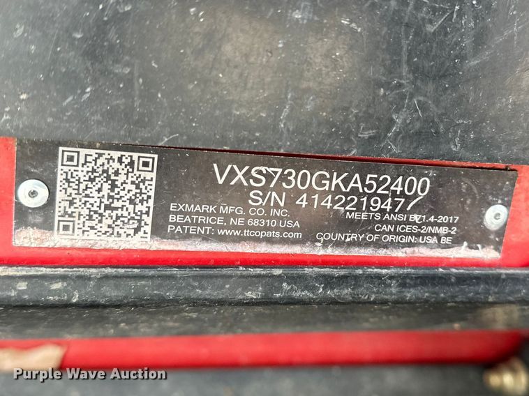 image for item EO7102 (4) Exmark Vertex ZTR lawn mower