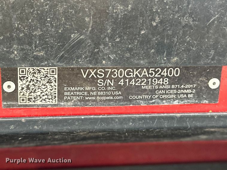 image for item EO7103 Exmark Vertex ZTR lawn mower