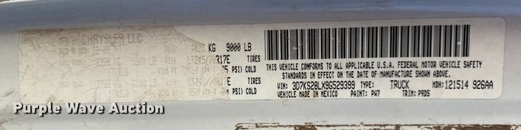 image for item EP2902 2009 Dodge Ram 2500 Ext. Cab pickup truck