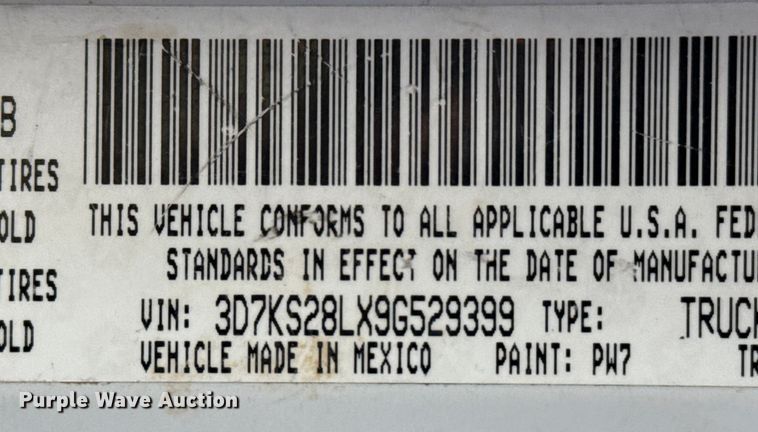 image for item EP2902 2009 Dodge Ram 2500 Ext. Cab pickup truck
