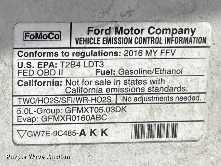 image for item ES5906 2016 Ford F150 XL Ext. Cab pickup truck