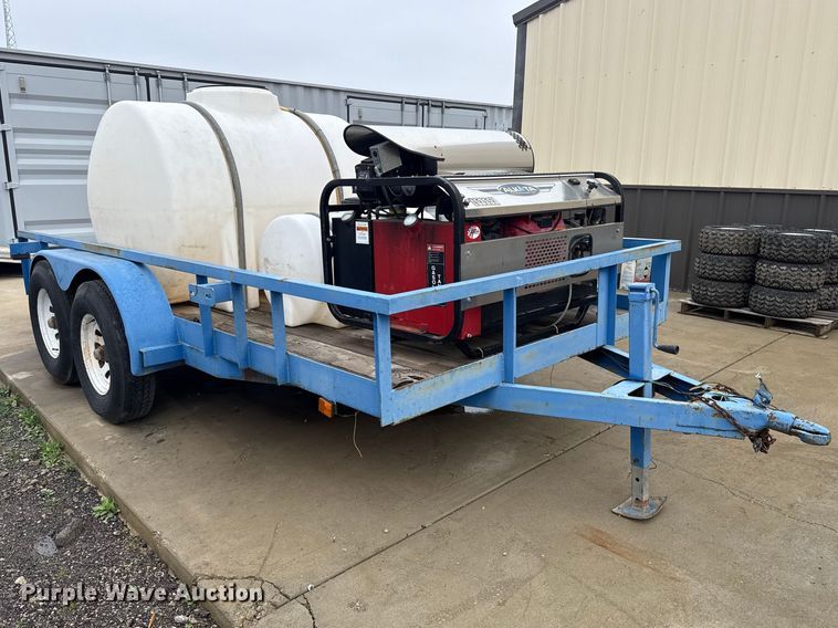 image for item ES5933 Utility trailer with Alkota pressure washer