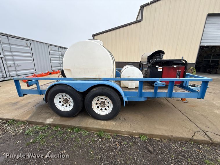 image for item ES5933 Utility trailer with Alkota pressure washer