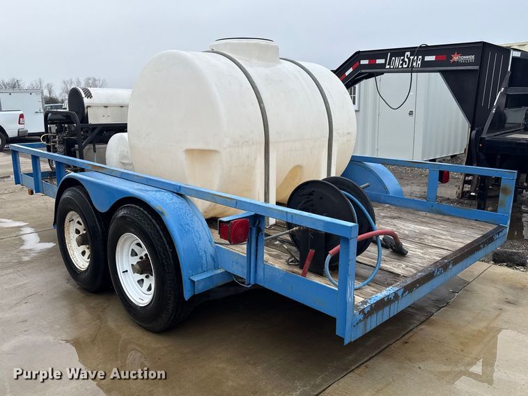 image for item ES5933 Utility trailer with Alkota pressure washer