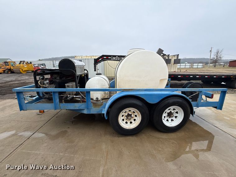 image for item ES5933 Utility trailer with Alkota pressure washer