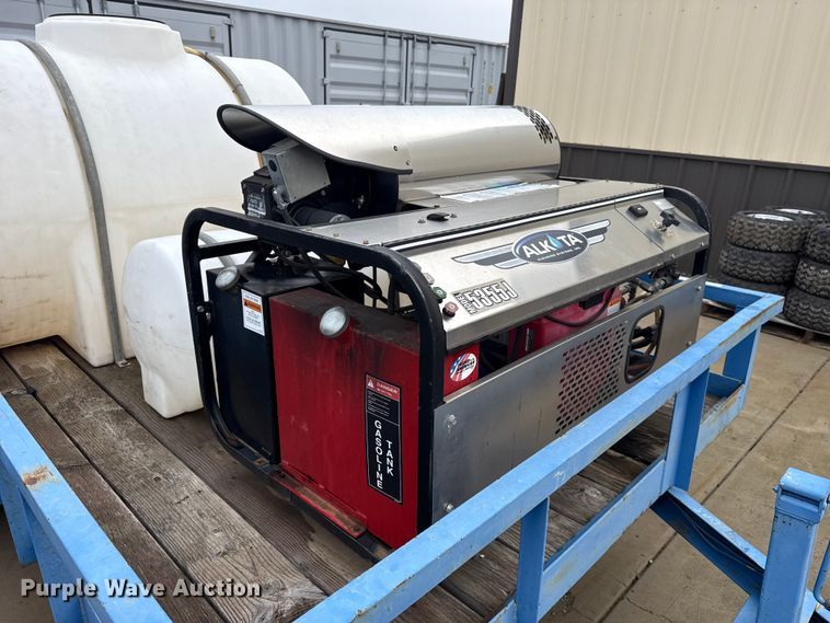 image for item ES5933 Utility trailer with Alkota pressure washer