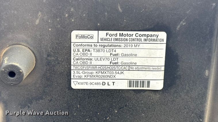 image for item ES5937 2019 Ford F150 Crew Cab pickup truck