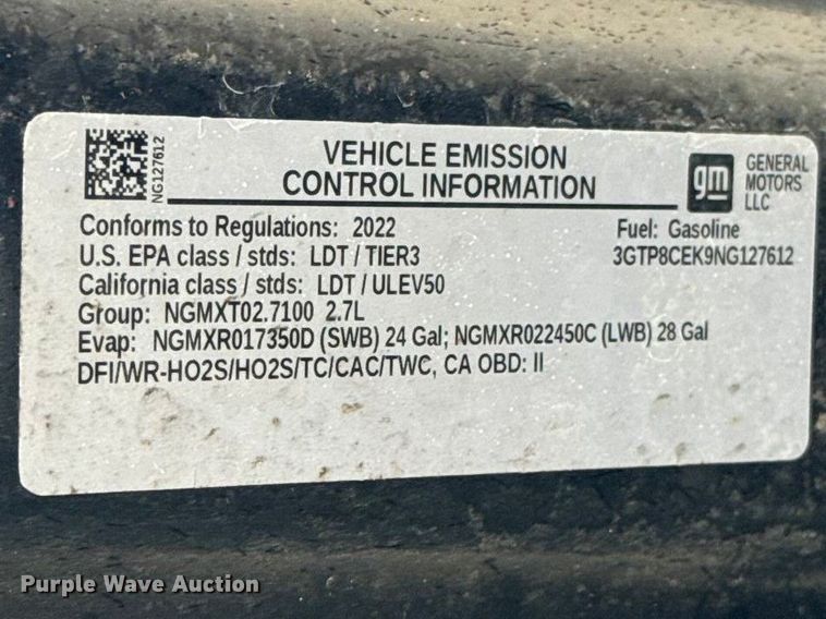 image for item ES5938 2022 GMC Sierra 1500 Crew Cab pickup truck