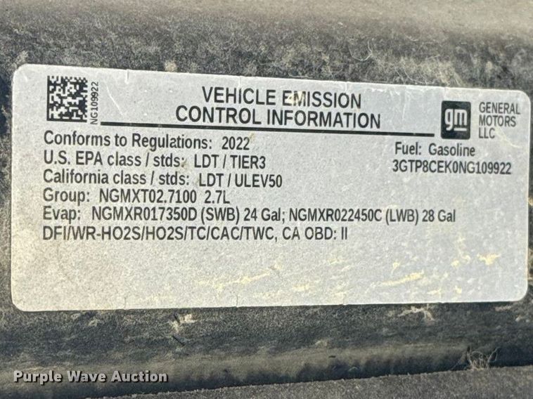 image for item ES5940 2022 GMC Sierra 1500 Crew Cab pickup truck