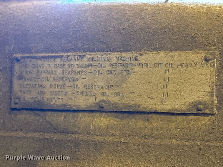 image for item ES5961 Fritz-Werner milling machine