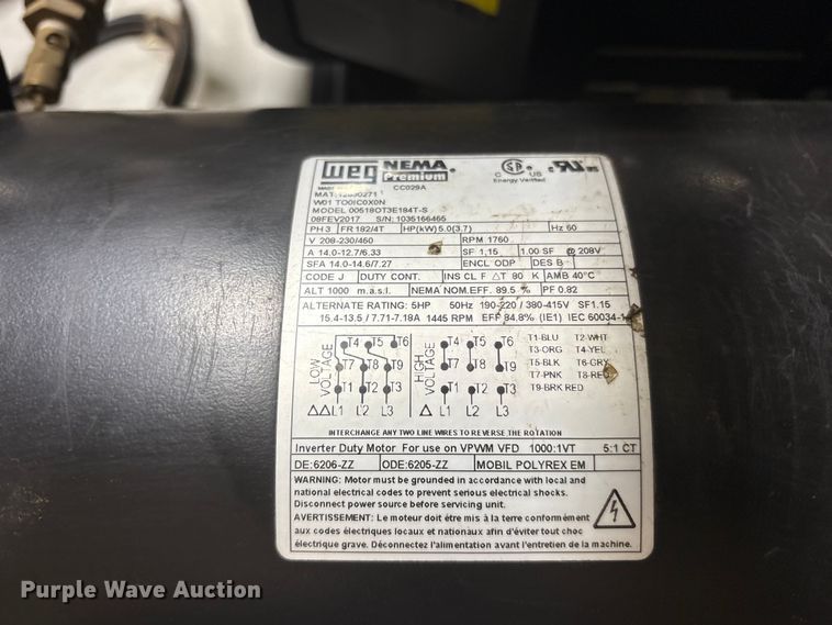 image for item ES8638 2018 Ohio ACS500B-T3-DD air compressor