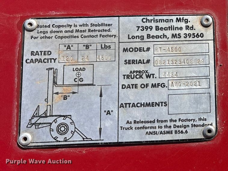 image for item ES8666 2022 Navigator RT-4500 forklift