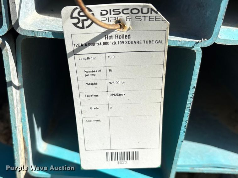 image for item ES8682 (16) 12 gauge galvanized tubing