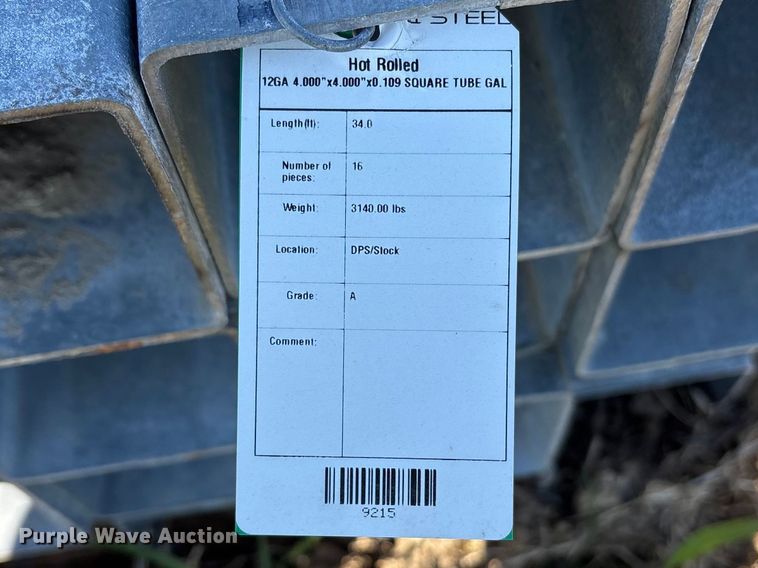 image for item ES8686 (16) 12 gauge galvanized tubing