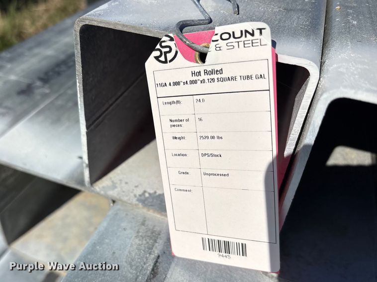 image for item ES8687 (16) 11 gauge galvanized tubing