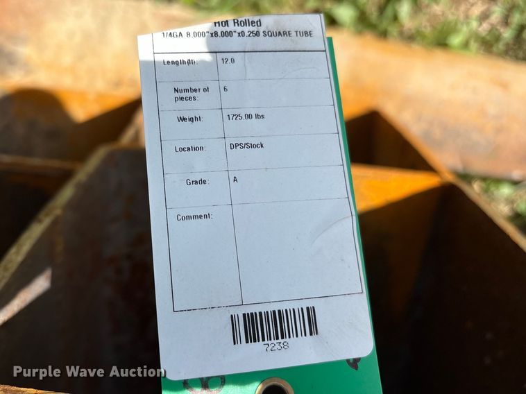 image for item ES8694 (6) 12' L galvanized tubing