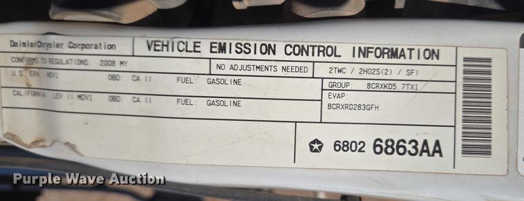 image for item ET1355 2008 Dodge Ram 2500 Crew Cab pickup truck