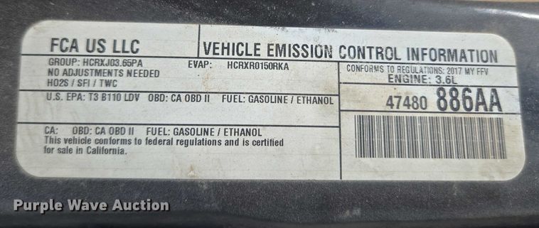 image for item ET1390 2017 Dodge Grand Caravan handicap accessible van