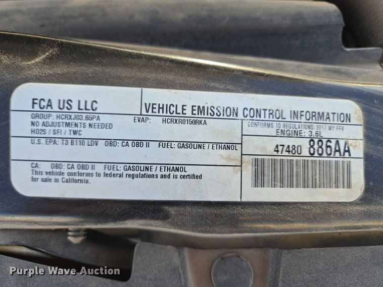 image for item ET1394 2017 Dodge Grand Caravan handicap accessible van