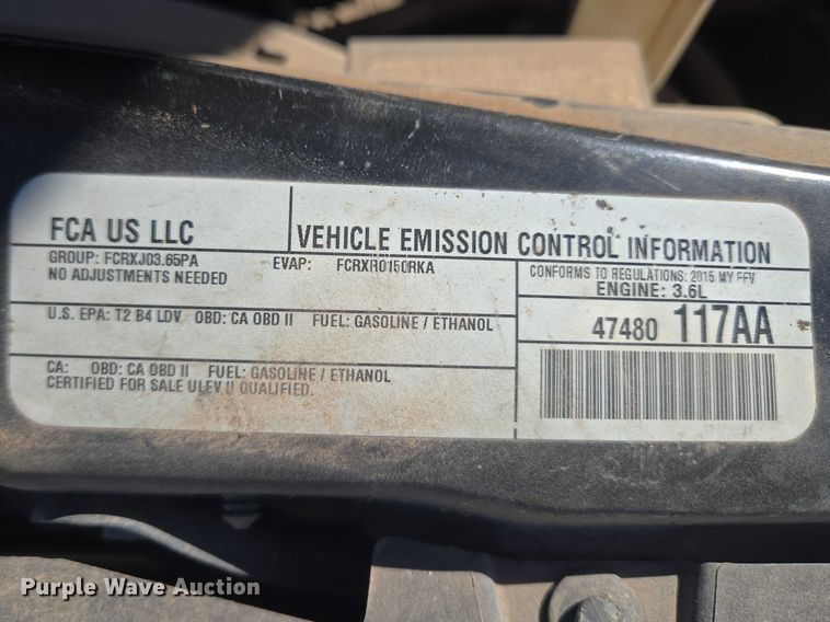 image for item ET1396 2015 Dodge Grand Caravan handicap accessible van