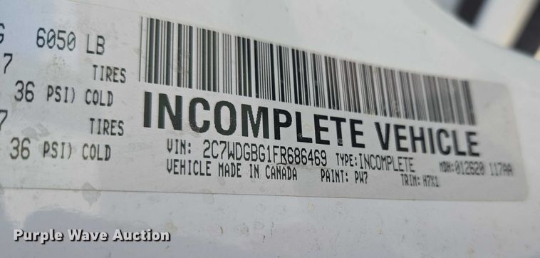 image for item ET1396 2015 Dodge Grand Caravan handicap accessible van