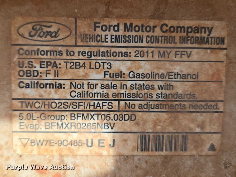 image for item ET1466 2011 Ford F150 Ext. Cab pickup truck