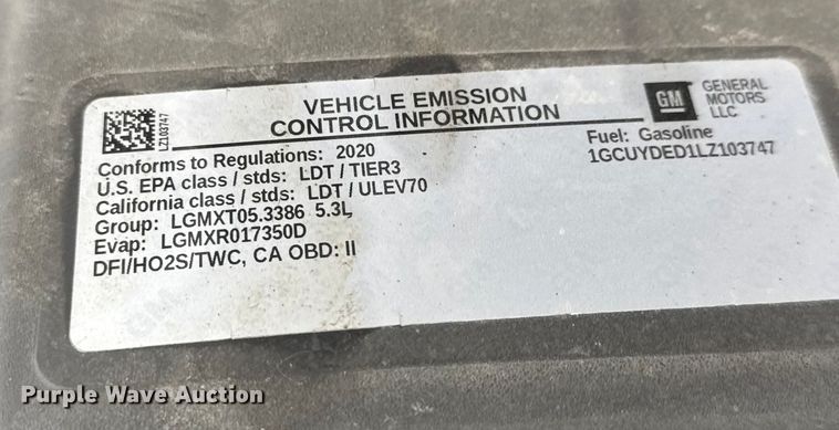 image for item ET1644 2020 Chevrolet Silverado 1500 Crew Cab pickup truck