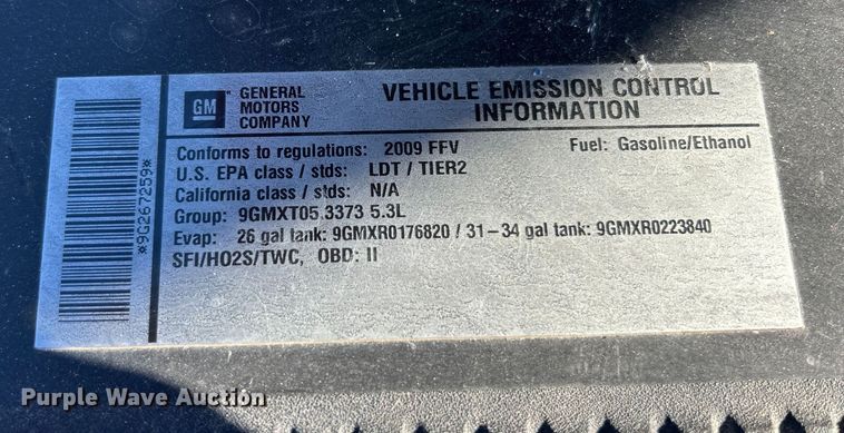 image for item ET6982 2009 Chevrolet  Silverado 1500 LT Crew Cab pickup truck